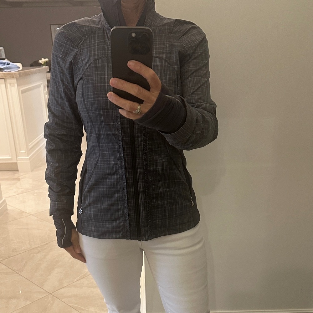 lululemon athletica Gray Plaid Jacket